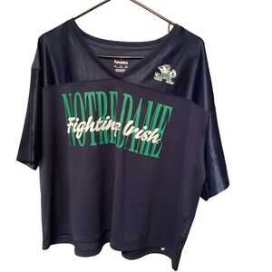 Fanatics Notre Dame Fighting Irish Mens XL Navy Blue Mesh Mixed Media Jersey NEW